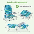 thumbnail image 3 of Goplus 2 Pcs Chaise de Plage Pliante Adulte Légère Chaise de Camping en Aluminium avec Sac de Rangement, 3 of 10