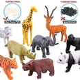 thumbnail image 3 of EASTIN 53 Piece Mini Jungle Farm Animals Toys Set  Forest Small Realistic Wild Animals Action Figures Vinyl Plastic Animal Learning, 3 of 6