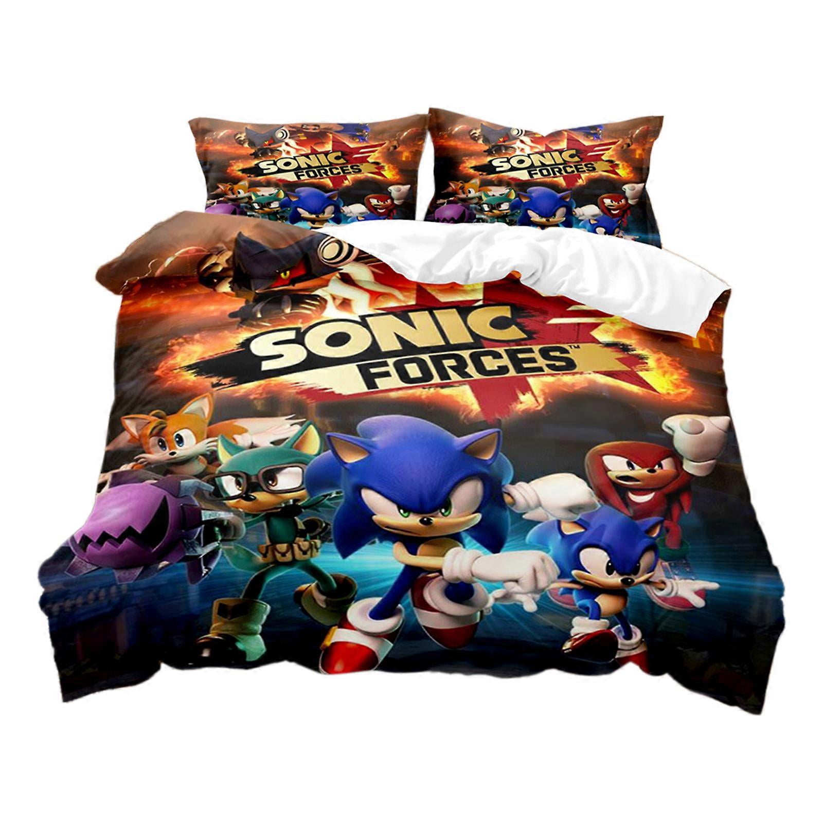 135*200Two-piece Set Sonic Sonic Cartoon and Animation Sheet and Comforter Set