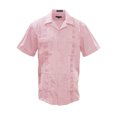 thumbnail image 1 of Gravity Threads Mens Guayabera Summer Shirt - Light Pink - 4X-Large, 1 of 2