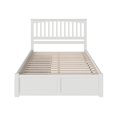 thumbnail image 4 of Lit Plateforme Grand en Bois Mission avec Pied de Lit et Tiroirs de Rangement, Blanc, 4 of 7