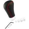 thumbnail image 3 of jinwen Gear Knob Aluminum Alloy PU Leather Modification Red Stitch, 3 of 9