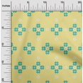 thumbnail image 2 of oneOone Cotton Silk Medium Yellow Fabric Geometric Fair Isle Pattern Sewing Material Print Fabric By The Yard 42 Inch Wide, 2 of 4