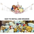 thumbnail image 3 of cotton rope storage solution for plush friends, keeps kids' room tidy Soft Toy hammock net, 3 of 5