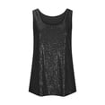 thumbnail image 4 of Plebaso Débardeurs à Paillettes à Col Ras du Cou pour Femmes, Hauts Sans Manches Scintillants, Débardeurs de Mode pour Fêtes, Tenue de Boîte de Nuit, 4 of 6