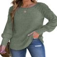 thumbnail image 1 of Stylish and Warm Women‘s Pullover with Ruched Detailing, 1 of 5