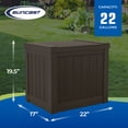 thumbnail image 3 of Suncast SS500J 22-Gallon Indoor Outdoor Resin Patio Storage Chest Deck Box, Java, 3 of 8