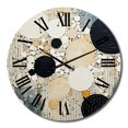 thumbnail image 2 of Designart "Medley in Monochrome III" Abstract Collages Oversized Wall Clock, 2 of 6