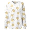 thumbnail image 4 of Bmisegm T-Shirt à Manches Longues Col Rond pour Femmes, Imprimé, Blanc L, 4 of 5