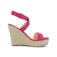 thumbnail image 3 of BLISSFUL STEP Chaussures pour Femmes Sandales Espadrilles à Talon Compensé Slingback à Brides Croisées Rose Vif 7, 3 of 7