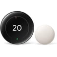 thumbnail image 1 of Google Nest | Wi-Fi Smart Learning Thermostat (4th Generation) - Polished Obsidian, 1 of 6