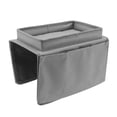 thumbnail image 2 of Table d'Accoudoir de Canapé, Plateau de Rangement Intelligent Durable pour Maison Gris, 2 of 8