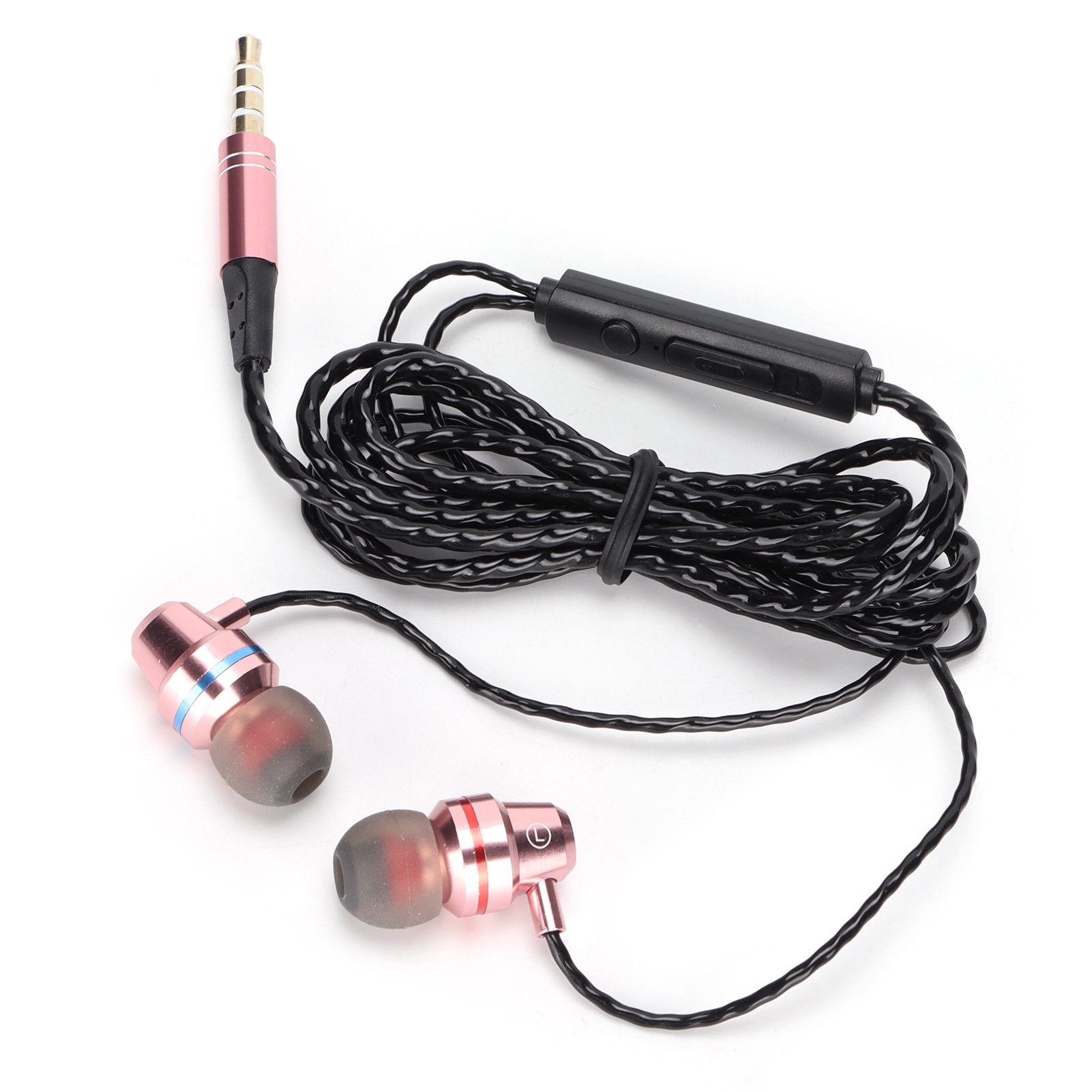 3.5mm Wired Earbuds, Lightweight Wired Earphones Metal with Microphone for Smartphones for MP3 for Laptops