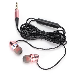 3.5mm Ecouteurs filaires, Earphones filaires légers en métal avec Microphone pour smartphones MP3 pour les ordinateurs portables