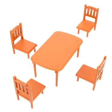 MOVTOTOP 1 Ensemble Meubles Mini en Plastique Petite Table à Manger Créative Mini Table à Manger