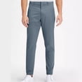 thumbnail image 2 of Men's Business Casual Pants Solid Color Zipper Button Straight Leg Pant Comfortable Stretchy Twill Trousers Dark Gray L, 2 of 6