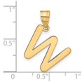 thumbnail image 4 of Diamond2Deal 14K Yellow Gold Bubble Letter W Initial Pendant for Women, 4 of 6