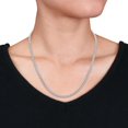 thumbnail image 2 of Miabella Sterling Silver Curb Link Necklace, 2 of 5