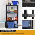 thumbnail image 3 of Hyper Tough Plastic Shelf Garage Shelves 4-Tier 57"H x 14"D x 30"W 2-Pack Black-400 lb Total Capacity, 3 of 7