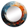 thumbnail image 2 of Designart "VORTEX Dynamique" Spirales Abstraites Miroir Rond pour Décoration Murale - Grand Miroir Rond Imprimé Orange - Miroir Rond Moderne 36 Pouces x 36 Pouces Pouces - Miroir Mural Rond Grand, 2 of 5
