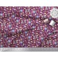thumbnail image 2 of Soimoi Pink Velvet Fabric Leaves,Insect & Floral Artistic Decor Fabric Printed BTY 58 Inch Wide, 2 of 3