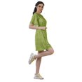thumbnail image 3 of Moomaya Moss Georgette Bell Sleeves Short A-Line Printed Summer Dress For Women, 3 of 4