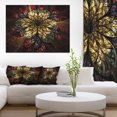 thumbnail image 1 of Fractal Flower Yellow Red Digital Art - Large Flower Canvas Wall Art, 1 of 3