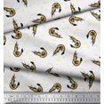 thumbnail image 3 of Soimoi Crepe Silk Fabric Circle,Dot & Prawns Ocean Decor Fabric Printed Yard 42 Inch Wide, 3 of 4