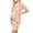 Khaki, variant on Women's Nursing Solid Color & Floral Side Ruch Maternity Dress/Short Sleeve Crew Neck Bodycon Dress Baby Shower Daily Wear Pregnancy Clothes