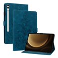 thumbnail image 1 of Tablet Case for FOXDOCK Samsung Galaxy Tab S10 Plus – Premium PU Leather Cover with Lily Embossed Design, Card Slots, 1 of 6