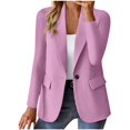 thumbnail image 1 of ManxiVoo Professional Womens Blazer Cardigan Open Front Lightweight Office Wear Versatile Spring Layering Piece S Size Purple, 1 of 6