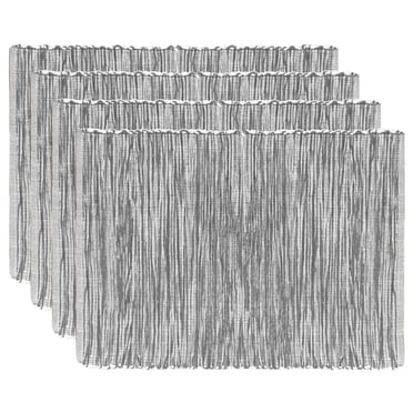 Fabstyles Shadows Cotton Placemats Set of 4 Machine Washable Thick Rustic Cloth Table Mats Perfect for The Kitchen, Dining, Coffee, Patio, Outdoor Tables