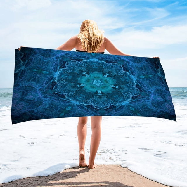 TopLLC Microfiber Beach Towel Super Lightweight Colorful Bath Towel Sandproof Beach Blanket Multi-Purpose Towel For Travel Swimming Pool 30x60 Inch