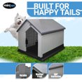 thumbnail image 2 of MiraPet Dog House, Indoor or Outdoor Durable Plastic Waterproof Shelter, Small, 2 of 8