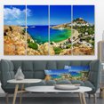 thumbnail image 1 of Lindos Bay Greece Panorama - Landscape Photography Canvas Print, 1 of 3