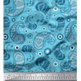 thumbnail image 3 of Soimoi Tissu de Velours Imprimé Floral & Paisley par la Cour 58 Pouces de Large, 3 of 5
