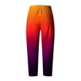 thumbnail image 3 of Meichang Capris à Jambes Larges Tulipe Dégradé pour Femme Grande Taille, Taille Très Extensible, Mode d'Été, Coton et Lin,, 3 of 4