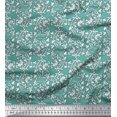 thumbnail image 1 of Soimoi Poly Georgette Fabric Leaves & Floral Block Decor Fabric Printed Yard 42 Inch Wide, 1 of 3