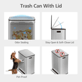thumbnail image 2 of Step Pedal Stainless Steel Trash Can – 16 Gallon Dual Compartment Recycling Bin with Soft-Close Lid & Removable Buckets – 2x30L Rectangle Waste Container Silver for Kitchen & Dining Room, 2 of 8