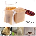 thumbnail image 1 of Lubelski 300Pcs Disposable Tea Bags with Drawstring Food Grade Heat-Resistant Herbal Loose Leaf Tea Infuser Empty Bags, 1 of 8
