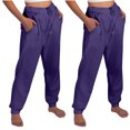 thumbnail image 2 of FAIWAD Womens Cinch Bottom Sweatpants 2PC High Waisted Drawstring Fleece Baggy Jogger Workout Trousers, 2 of 7