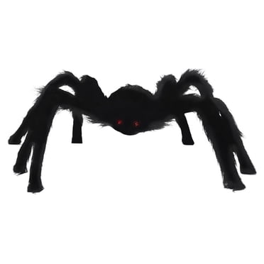 Boovnll Araignée Géante, 4,1 Pi Araignée Factice Pliable Grande pour Halloween Décorations Extérieur Intérieur Effrayante Poilue Araignée d'Halloween pour Maison, Cour, Patio, Déco de Jardin, Décorations d'Halloween