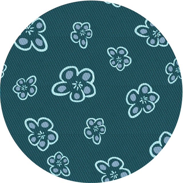 Ahgly Company Tapis Rond Lavable en Machine Intérieur Transitionnel Moyen Vert Sarcelle, 3 Pieds Rond