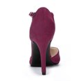 thumbnail image 2 of BLISSFUL STEP Chaussures pour Femmes Bout Rond Talon Aiguille Sandales à Bride en T Bourgogne 9, 2 of 8