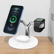 TopLLC Magnetic Wireless Charging Station,Upgraded 3 In 1 Wireless Charger Stand With LED For WIreless Charger Station