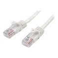 thumbnail image 2 of StarTech.com 3 ft. (0.9 m) Cat5e Ethernet Cable - Power Over Ethernet - Snagless - White - Ethernet Network Cable (45PATCH3WH) - Patch cable - RJ-45 (M) to RJ-45 (M) - 3 ft - UTP - CAT 5e - snagless - white - for P/N: DKT30CVAGPD, US1GC30A, 2 of 2