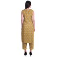 thumbnail image 4 of Moomaya Ensemble Kurta et Pantalon Sans Manches pour Femmes à Col Peter Pan Imprimé, Ensemble Ethnique 2 Pcs, 4 of 6