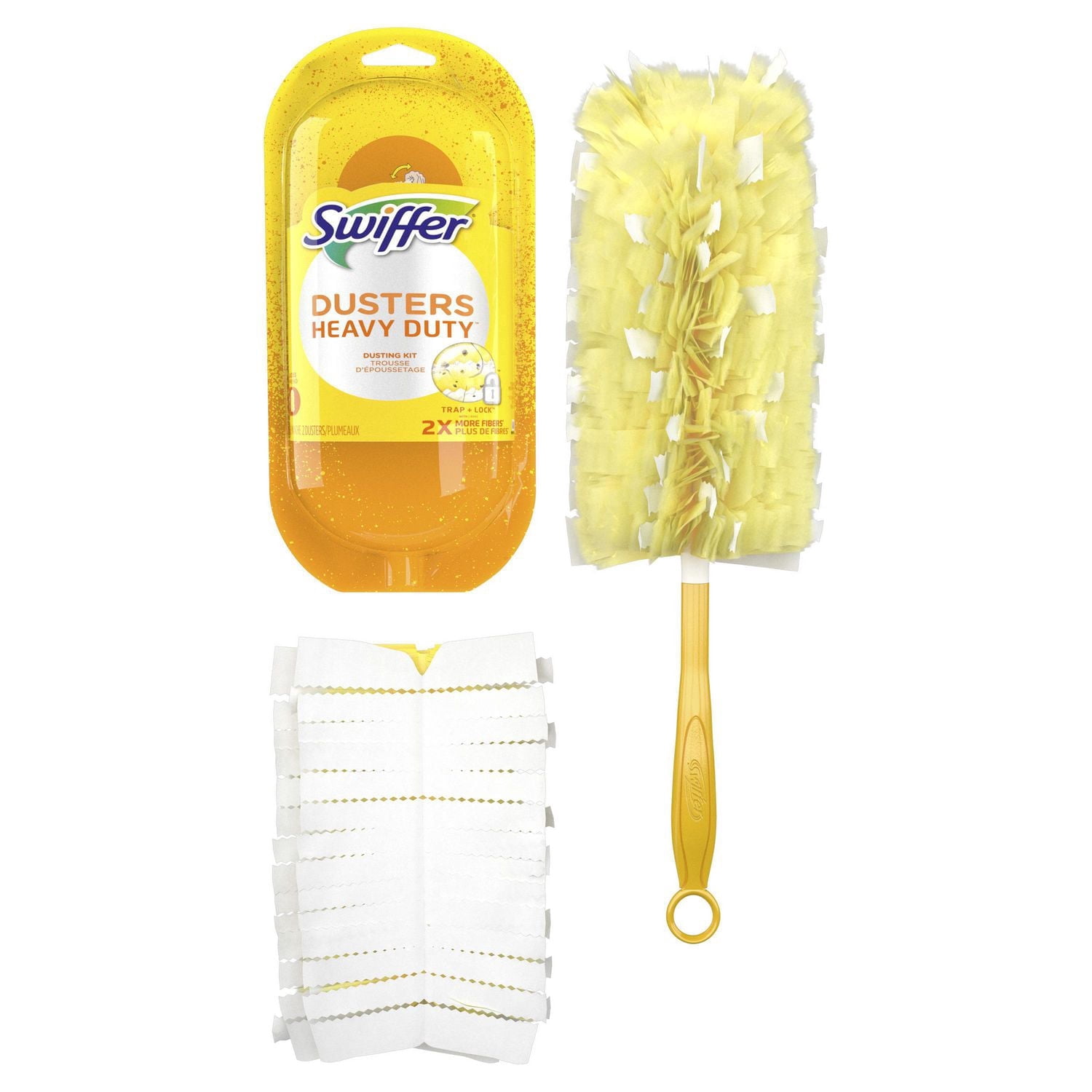 Swiffer Duster Heavy Duty 3 ft Extendable Handle Starter Kit with 2 Refills