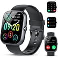 thumbnail image 1 of Montre Intelligente pour Android et iPhone, Montre Intelligente Étanche IP68 pour Femmes et Hommes avec Plus de 100 Modes Sportifs, Traqueur de Mise en Forme de 1,91 Po, Montre Intelligente avec Appel Bluetooth (Répondre/faire des Appels), pour Cadeau Noir, 1 of 5