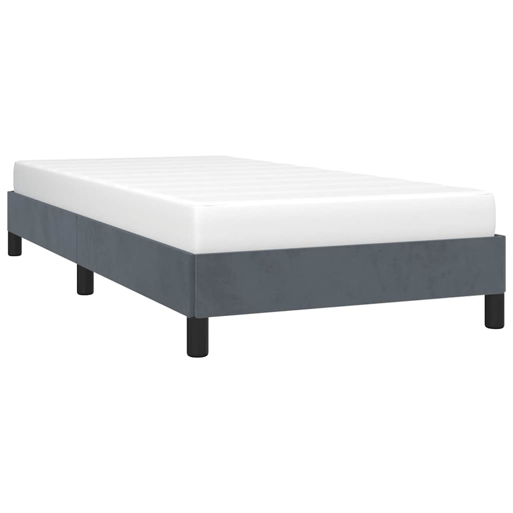 vidaXL Bed Frame Dark Grey 100x203 cm Twin XL Velvet